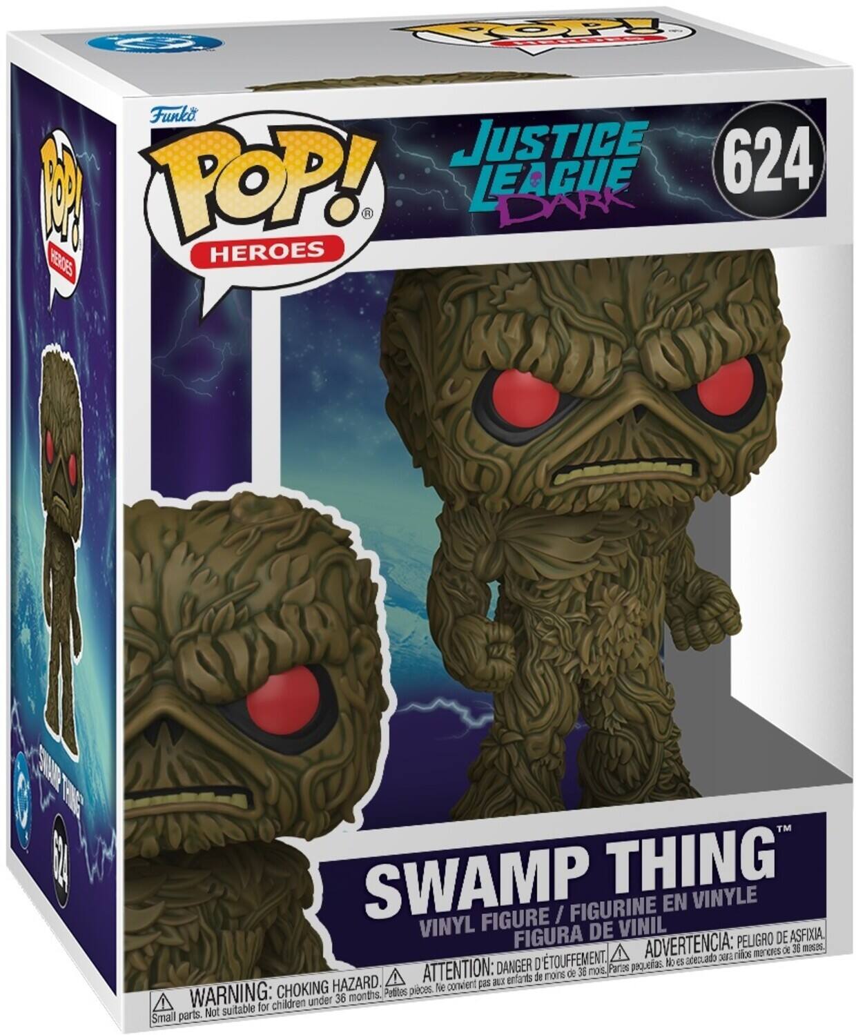 Funko POP! JUSTICE LEAGUE DARK HEROES 624 SWAMP THING VINYL FIGURINE EN FIGURE / VINYL FIGURA DE VINIL DE ASFIXIA ADVERTENCIA: PELIGRO DE ASFIXIA, ATTENTION: DANGER D'ETOUFFEMENT, WARNING: CHOKING HAZARD. Small parts. Not suitable for children under 36 months.