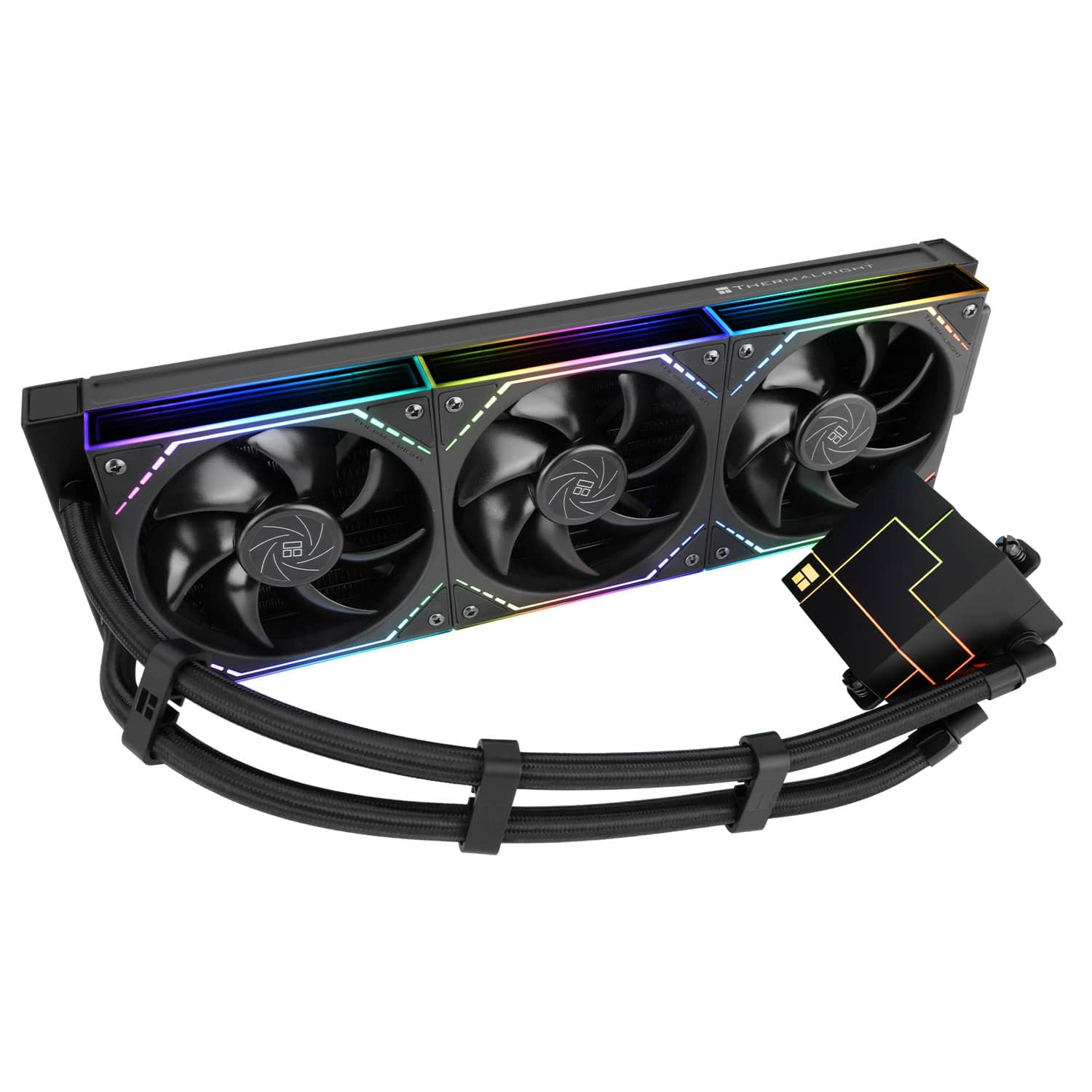 Thermalright - Core Matrix 360 CPU Liquid Cooler with 120mm PWM Fan, Cold Row Specification - Black