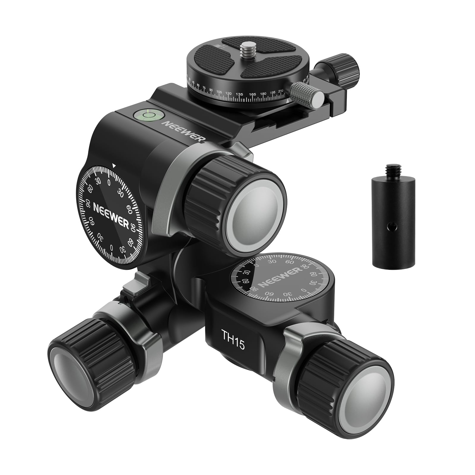 Neewer - 3-Way Geared Tripod Head with Arca QR - Micro Adjustment Pan/Tilt Head for Precision (13.2lb) - Black price history on PriceWatchPro