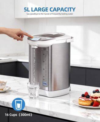 5L LARGE CAPACITY  
Say goodbye to the hassle of frequently boiling water  
A 16 Cups (300ml)