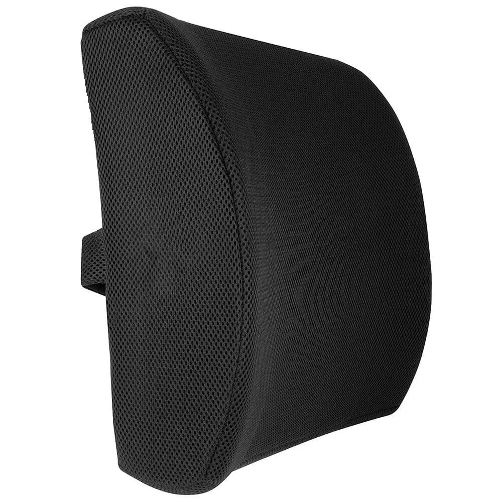 Alt View 3. MOVSSOU - Lumbar Support Pillow Car Seat Cushion Chair Lower Back Cushion Office Memory Foam Lumbar Support Back Pillow - black.