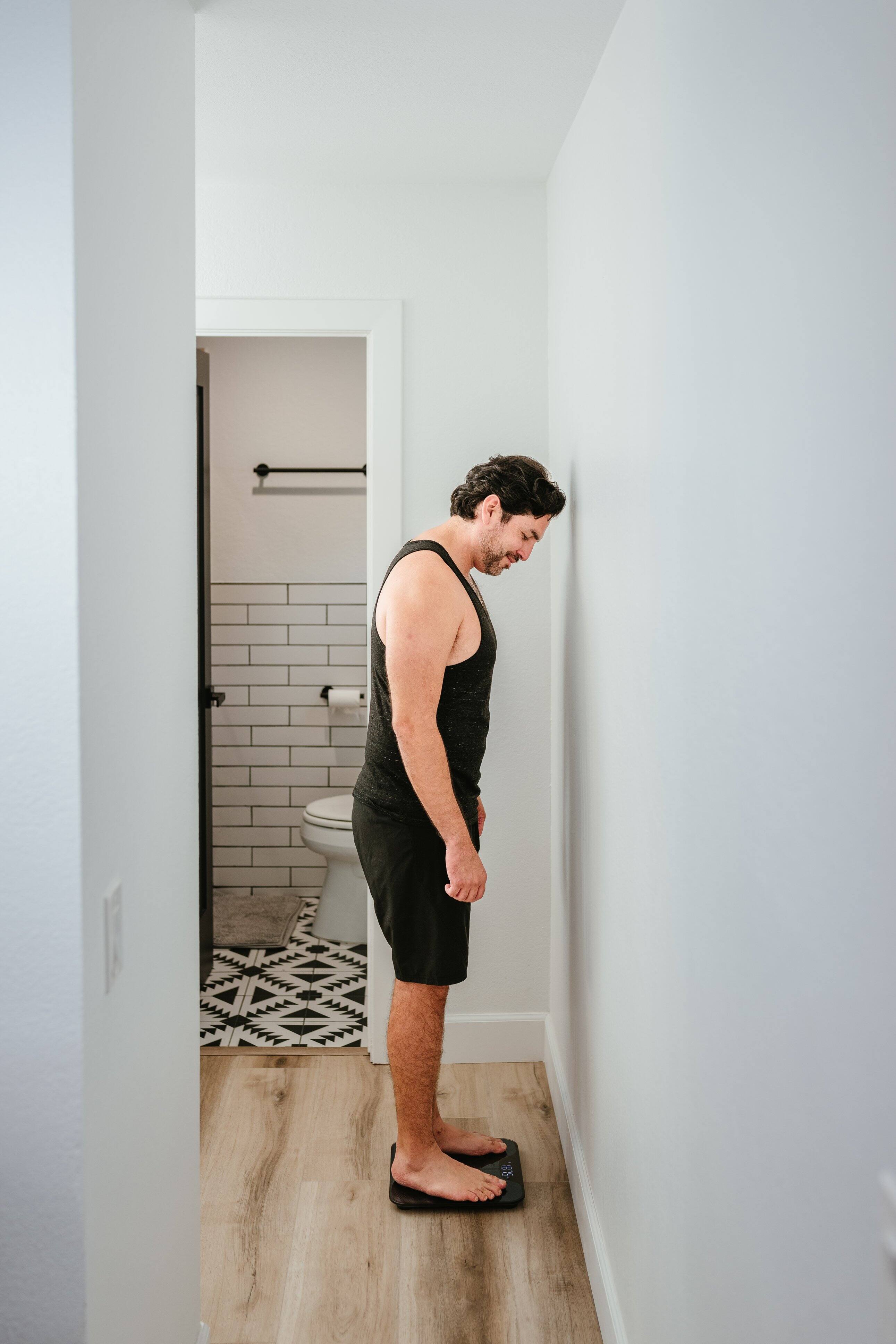 Left. iHealth - Nexus Pro Wireless Body Composition Scale, Body Fat and Muscle, 12-Metrics Measurements, Compatible for iOS & Android - Black.