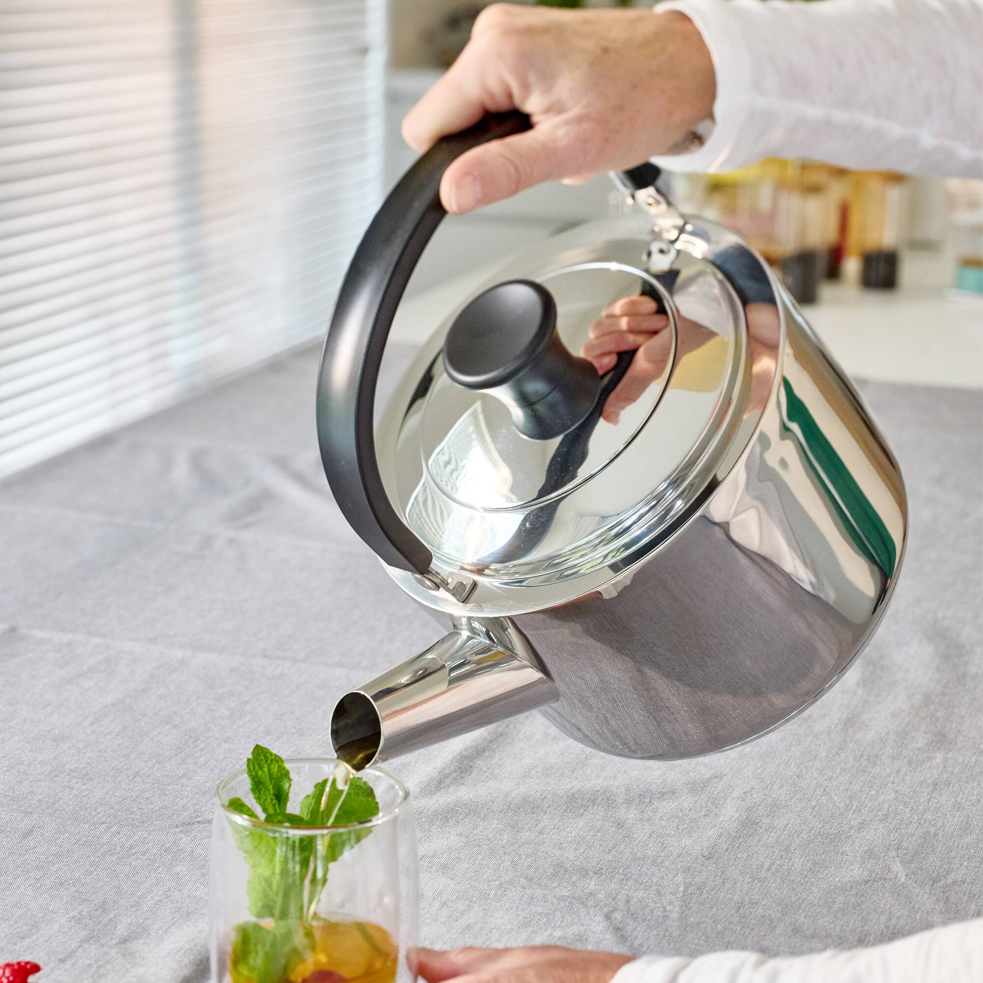 Alt View 1. Demeyere - Demeyere Resto 4.7-qt Stainless Steel Tea Kettle - Stainless Steel.