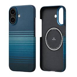 Pitaka - iPhone 17 Case 6.3" with Camera Control Button, Ultra-Slim Case With Caseless Touch Feeling, Aramid Fiber Woven - Moonrise