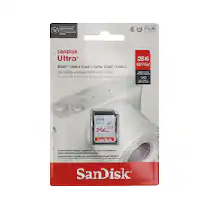 SanDisk Ultra
SDXC™ UHS-I Card | Carte SDXC™ UHS-I
Take better pictures and Full HD Video | Prendre de meilleures photos et vidéo Full HD
256 GB*
VITESSE: JUSQU'A 150 MB/S LECTURE
FULL HD VIDEO
Compatible with SanDisk QuickFlow™ SD UHS-I Card Reader (sold separately)
Compatible avec le lecteur de carte SanDisk QuickFlow™ SD UHS-I pour atteindre les vitesses de lecture indiquées (vendu séparément)
Emballage composé de 2% de matériaux recyclés
Packaging made with 20% recycled material
SanDisk