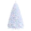 Front. Costway - 7ft Iridescent Tinsel Artificial Christmas Tree with 1156 Branch Tips - White.