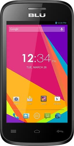 Front Standard. Blu - Dash Jr 4.0 K Cell Phone (Unlocked) - Black.