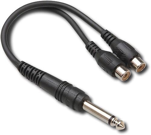 Angle Standard. Hosa Technology - 1/4" TS-to-Dual RCAF Cable.