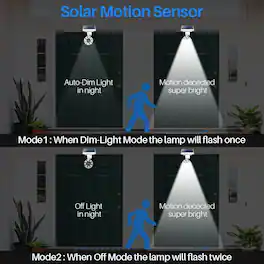 MOSZAR LLC - Solar Motion Light, Waterproof Metal Body Floodlight for Outdoor Use (White)