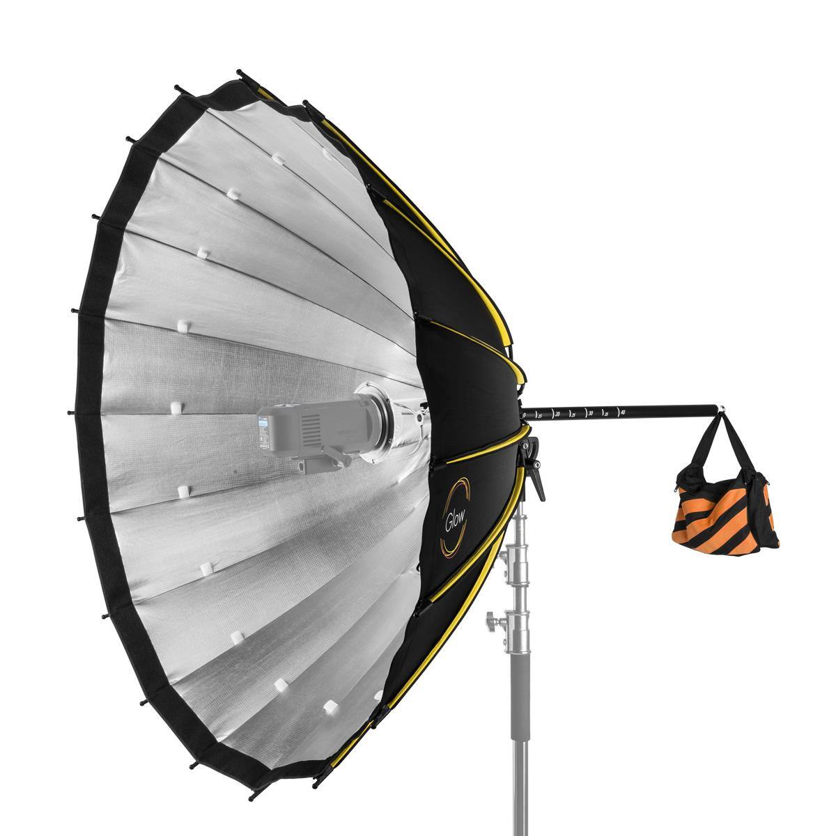 Alt View 9. Glow - Glow Profond Quick-Open 55" Parabolic Softbox w/Focusing Rod System (144cm).