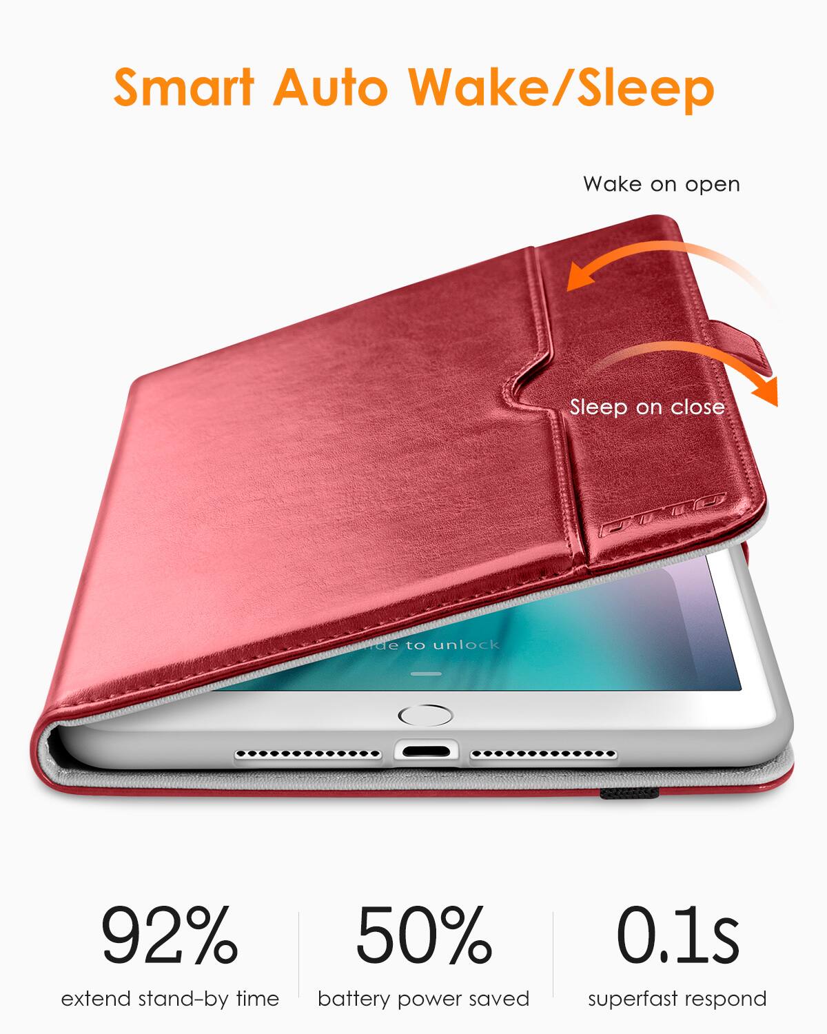 Smart Auto Wake/Sleep

Wake on open  
Sleep on close

92% extend stand-by time  
50% battery power saved  
0.1s superfast respond