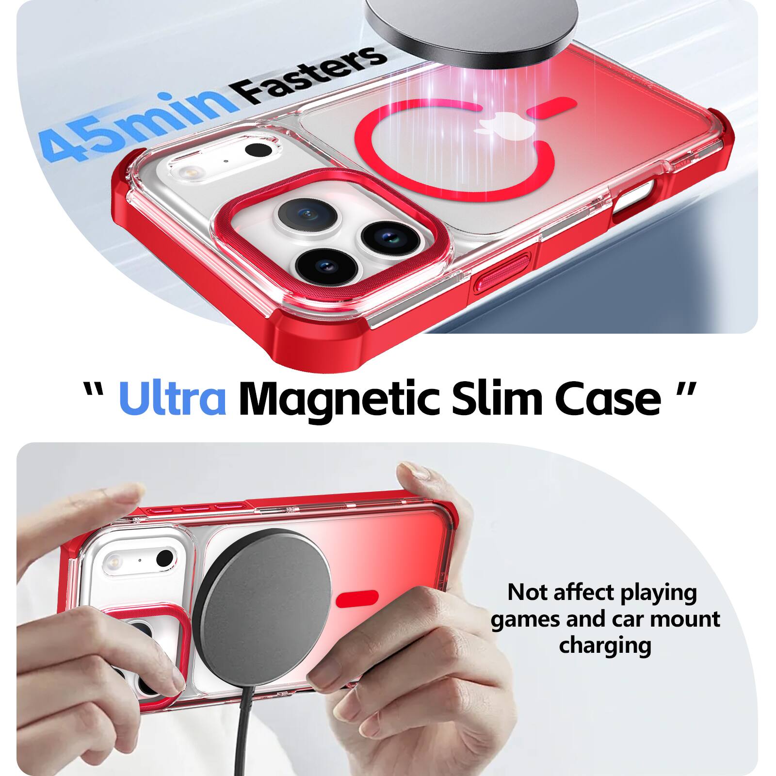 45min Fasters

"Ultra Magnetic Slim Case"

Not affect playing games and car mount charging