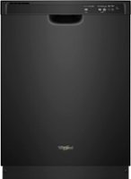 Whirlpool - 24" Front Control Tall Tub Built-In Dishwasher - Black - Front_Zoom