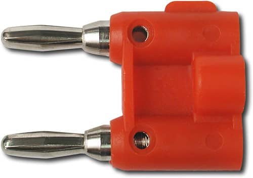 Front Standard. Hosa Technology - Dual Banana Plug - Red.