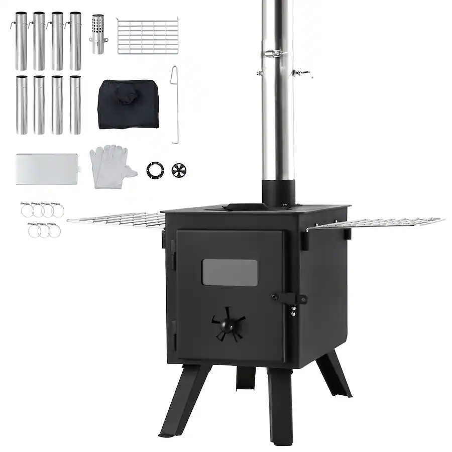 VEVOR Wood Stove, 86 inch, Alloy Steel Camping Tent Stove