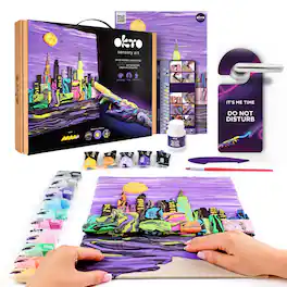 OKTO - 3D Painting Kit New York Skyline, 11.8" x 15.7"