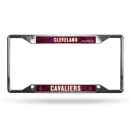 Rico Industries - Cleveland Cavaliers EZ View License Plate Frame - Designed for Upper or Lower Corner License Plate Tabs - Multi