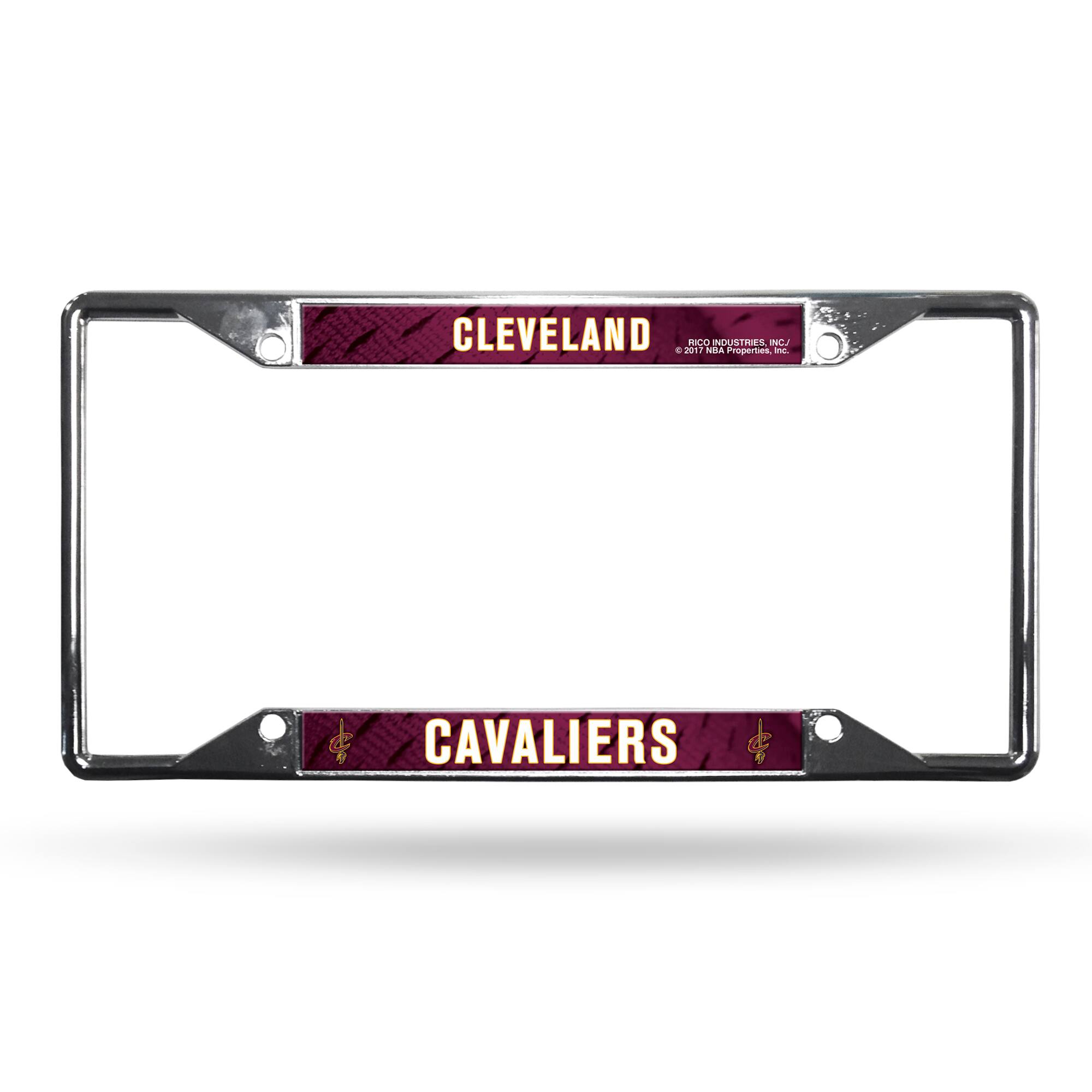 Cleveland Cavaliers EZ View License Plate Frame - Designed for Upper or Lower Corner License Plate Tabs