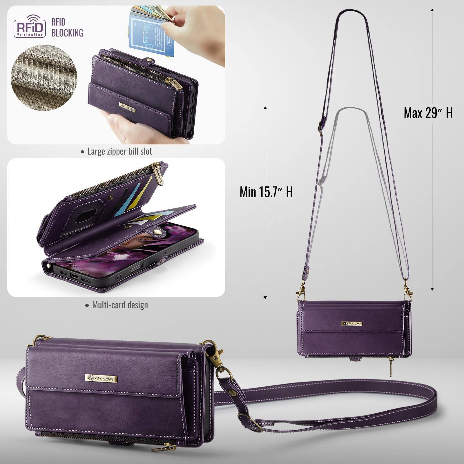 RFID Protection BLOCKING

- Large zipper bill slot
- Multi-card design

Max 29" H
Min 15.7" H

2018
505.00