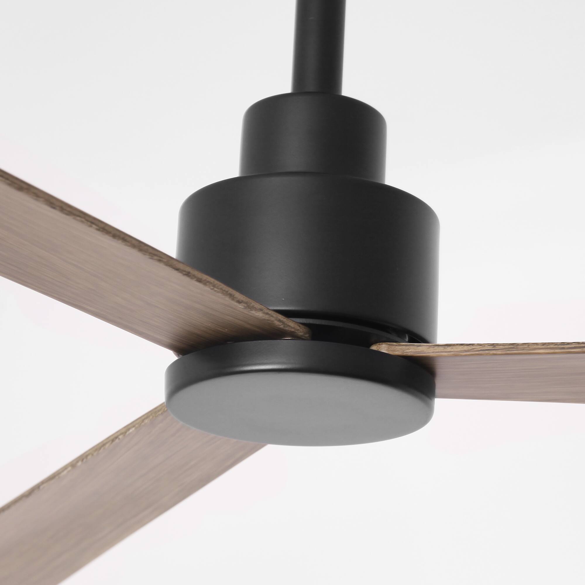 Alt View 9. Parrot Uncle - 52" Modern 3-Blade Ceiling Fan with Reversible DC Motor, 6-Speed, Remote Control, No Light - Brown.