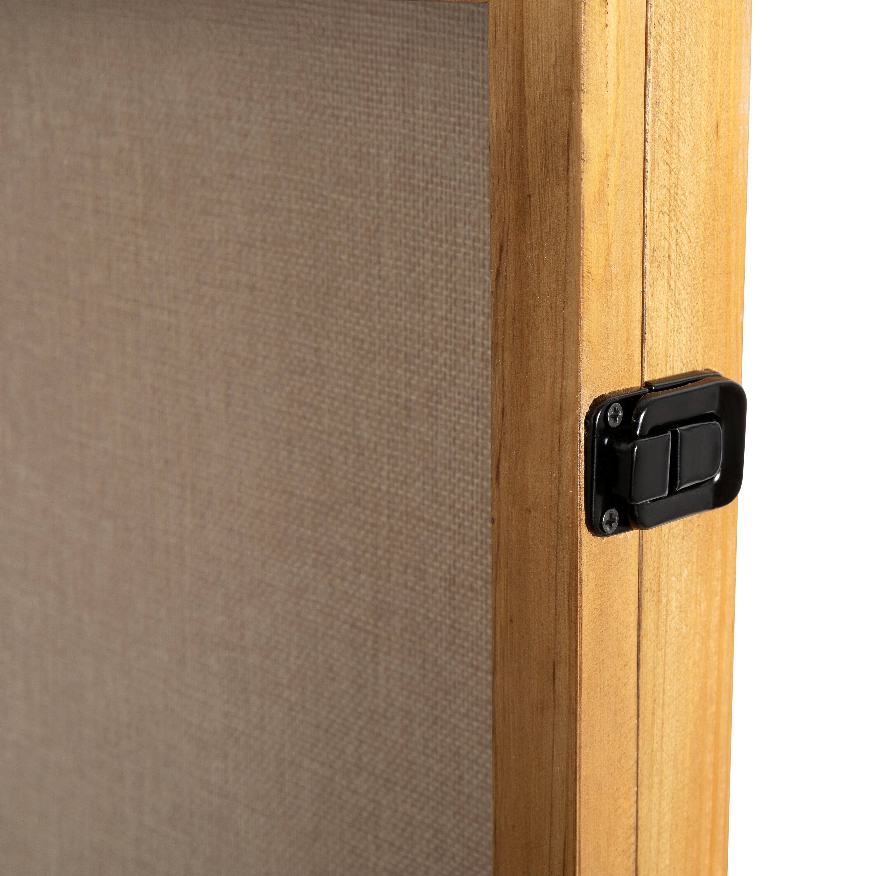 Alt View 8. Emma + Oliver - Presley Wooden Display Case with Foam Back Board, Linen Overlay and Included Push Pins - Weathered Brown.