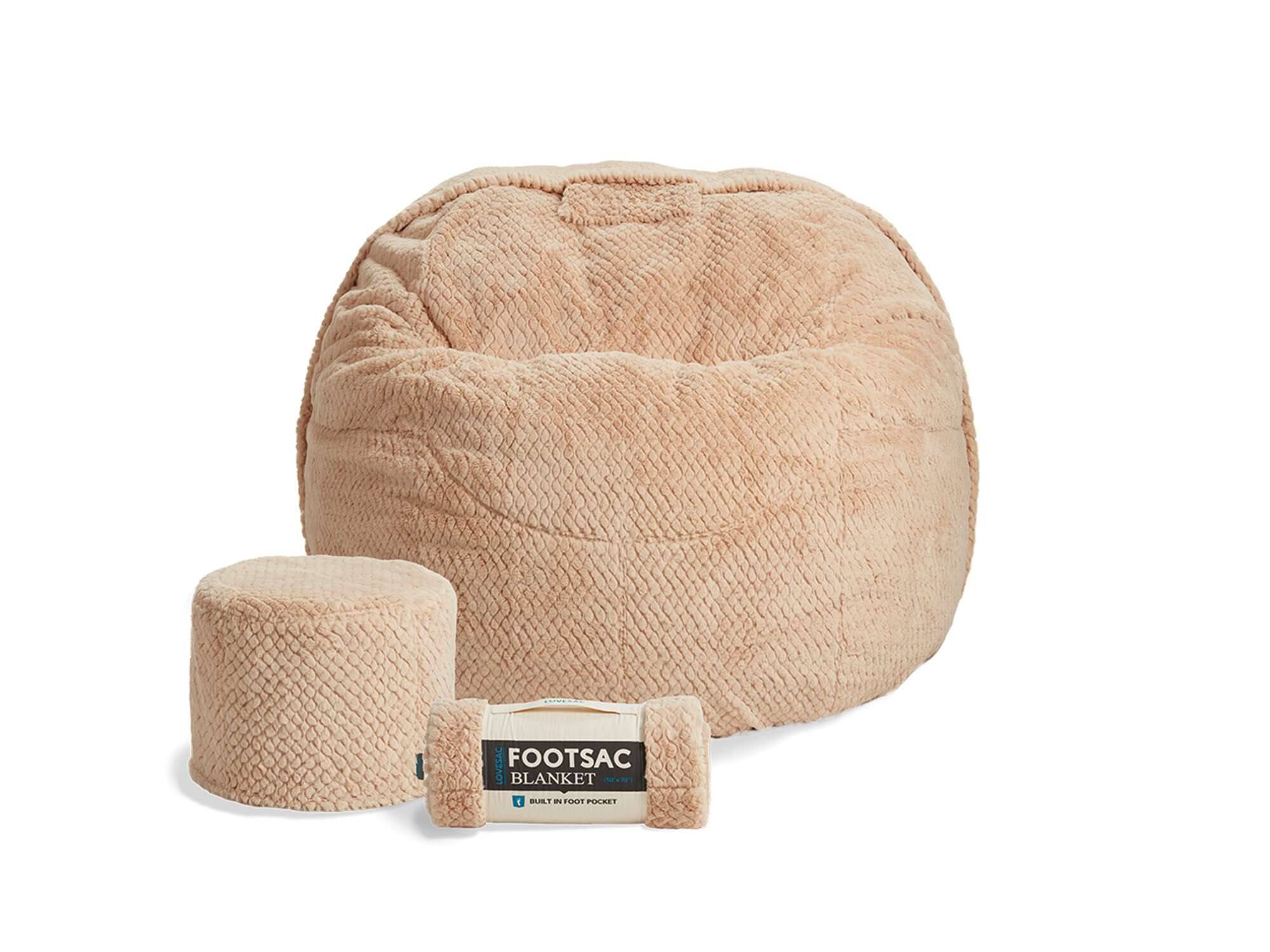 Lovesac - Moviesac Bundle - Golden Honey Phur - Front_Zoom
