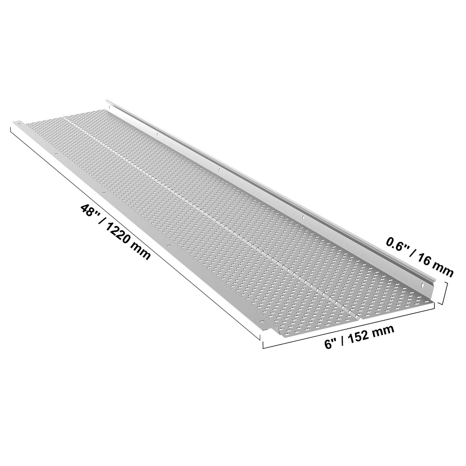 48" | 1220 mm  
0.6" | 16 mm  
6" | 152 mm