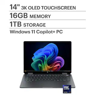 HP - OmniBook Ultra Flip - Copilot+ PC - 14" 3K OLED Touch-Screen Laptop - Intel Core Ultra 7 256V - 16GB Memory - 1TB SSD - Eclipse Gray
