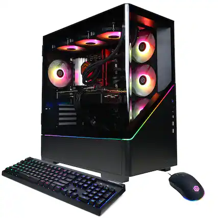 CyberPowerPC - Gaming Desktop - Intel Core Ultra 5 250KF Plus - NVIDIA GeForce RTX 5070 12GB - 32GB DDR5 - 1TB PCIe 4.0 SSD - Black