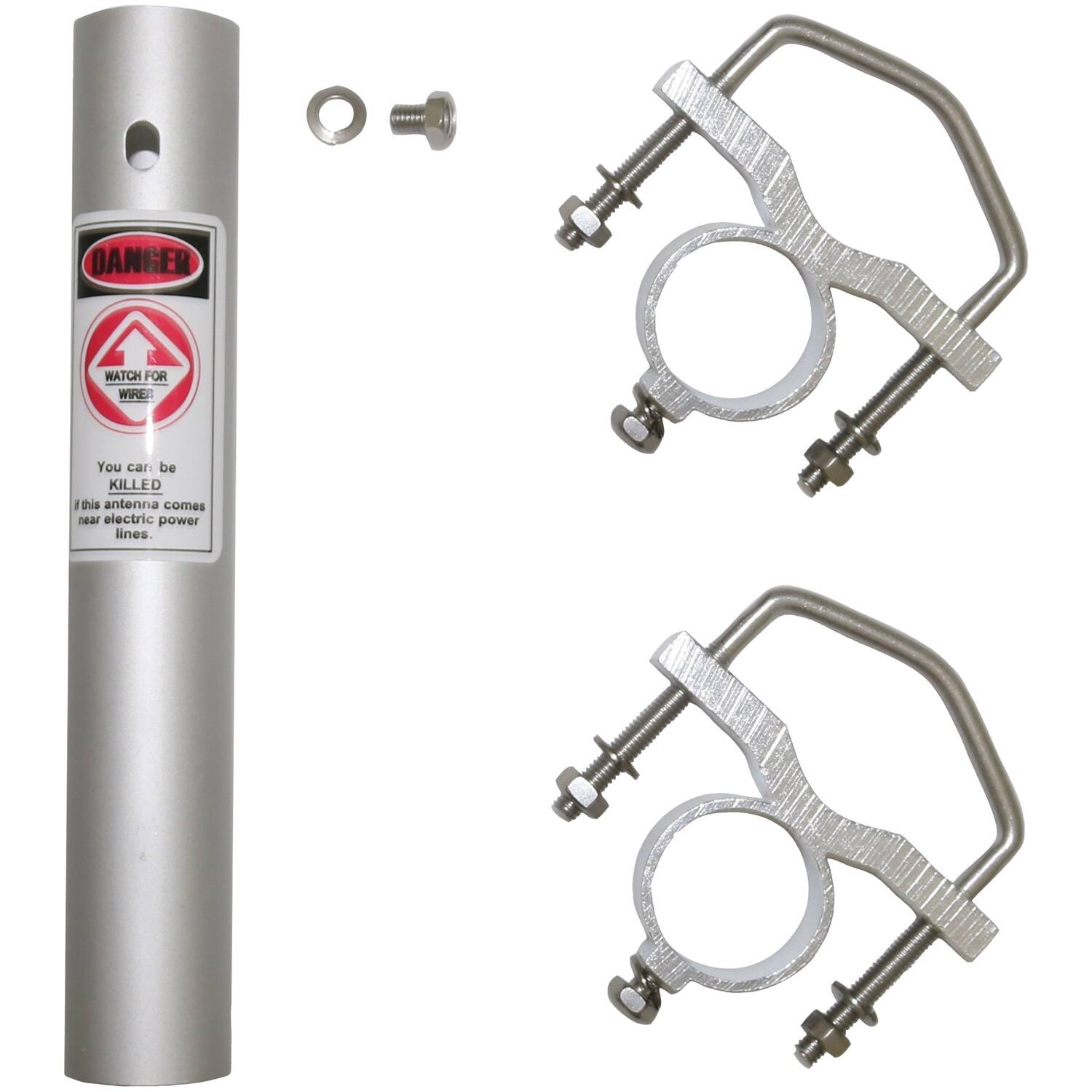 DANGER  
WATCH FOR WIRE

You can be KILLED if this antenna comes near electric power lines.