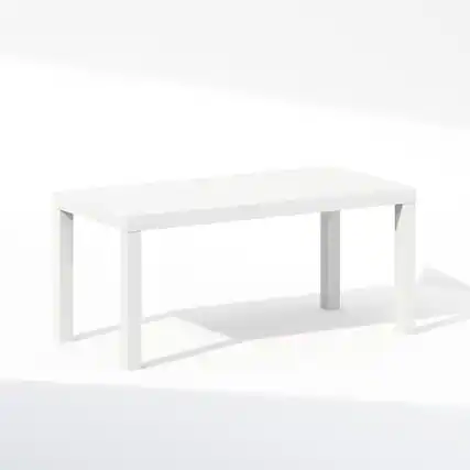 Front. Furinno - Simplistic Modern TV Stand, TV Table - White.