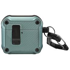 Front. Vena - For Apple Airpods 4 Case Cover, Airpods Case 4 Carbon Fiber Pattern Case 4th Generation Auto Open Lock, Green - Green.