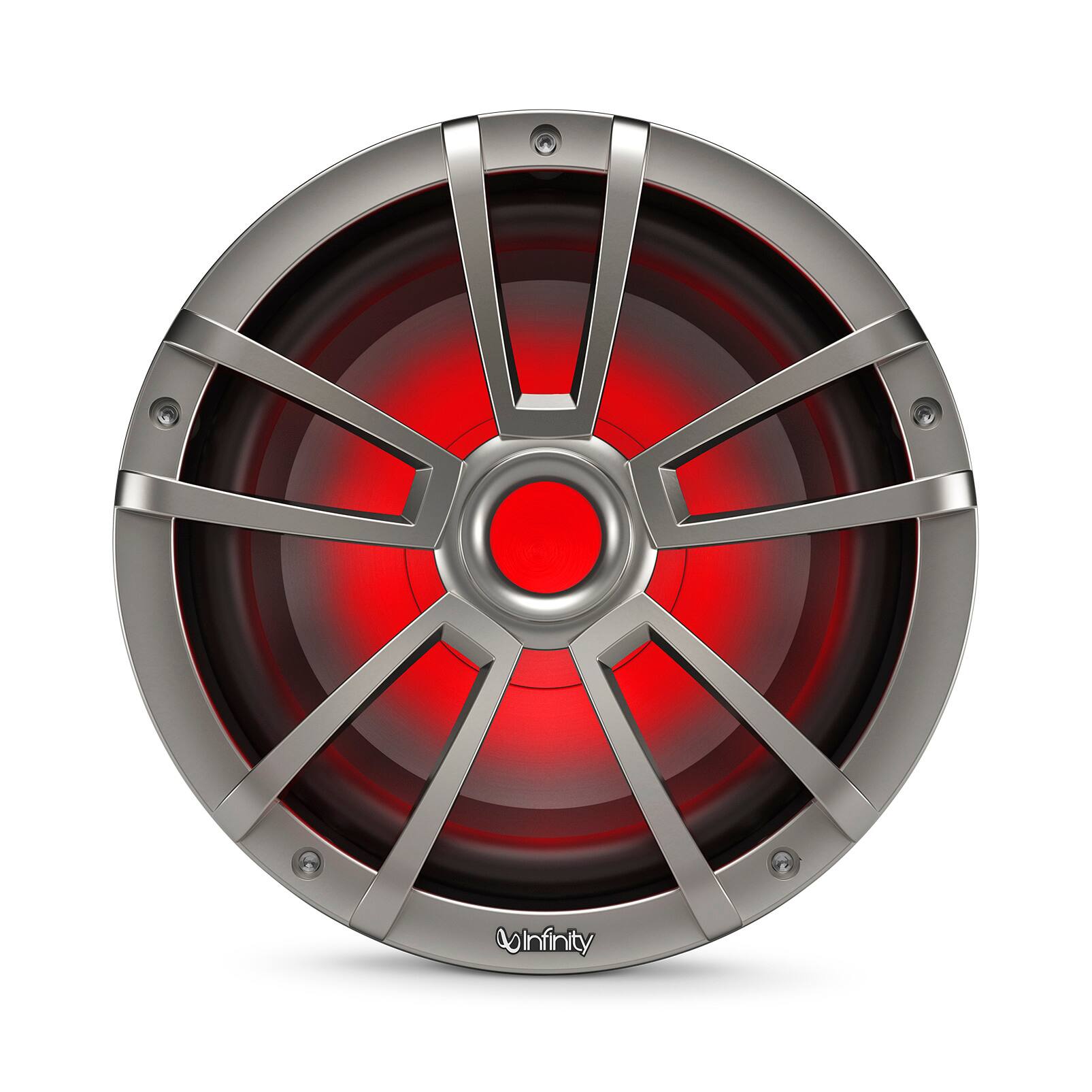 Alt View 7. Infinity - INFINITY 1022MLT 10" Marine subwoofer with rgb lighting - Titanium - Titanium.