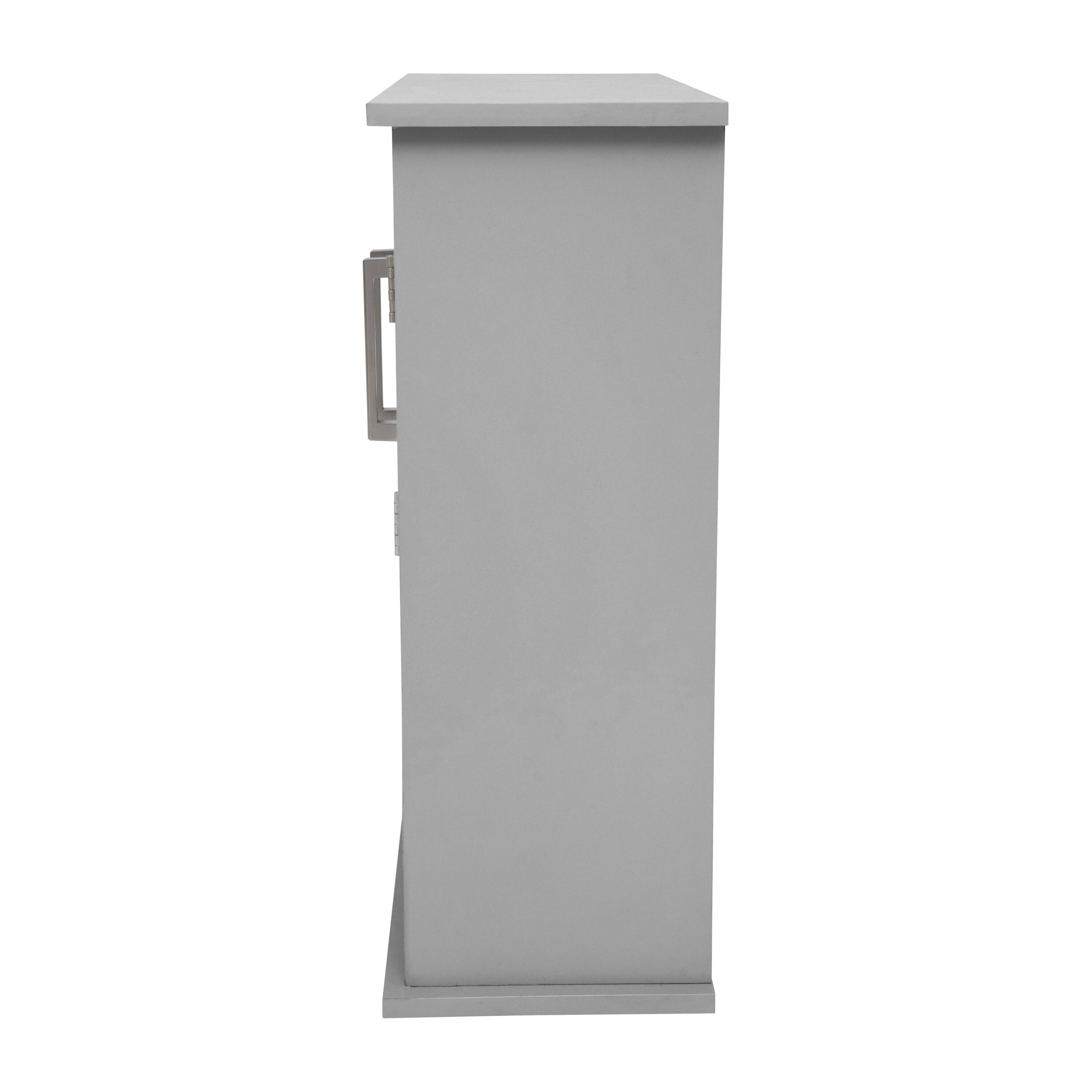 Alt View 7. Emma + Oliver - Modern Bathroom Wall Mount Medicine Cabinet with Magnetic Close Doors - Gray.