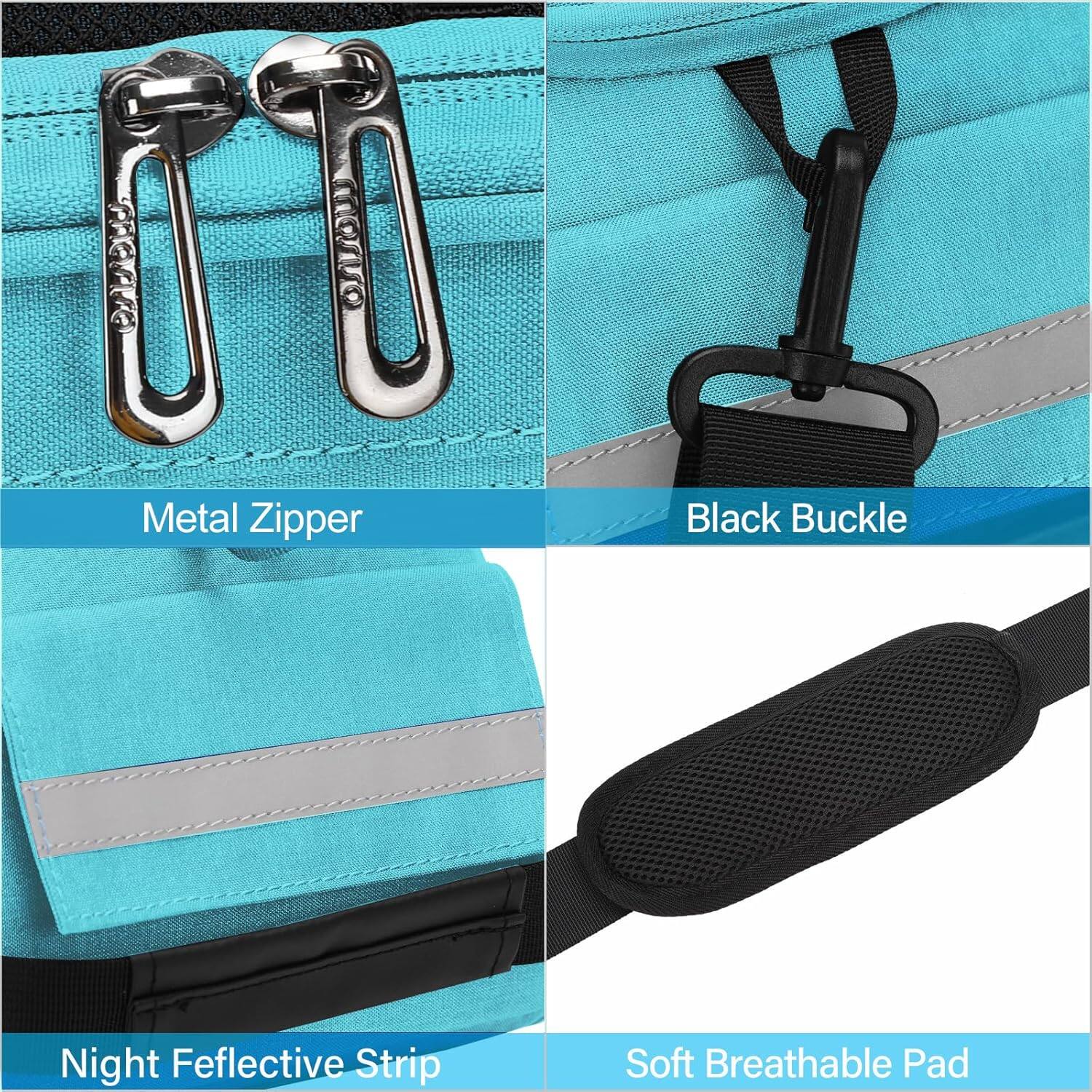 il Metal Zipper Black Buckle Night Reflective Strip Soft Breathable Pad
