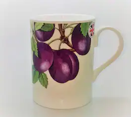 Jiallo - Roy Kirkham LUCY MUG-PLUM FRUIT TREE, Set of 6, Bone China Ceramic, Made in England - Mutli color