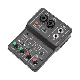 Home Collection - 2-Channel Bluetooth USB Audio Mixer – Mini DJ Mixing Console with Built-In Amplifier, USB Interface