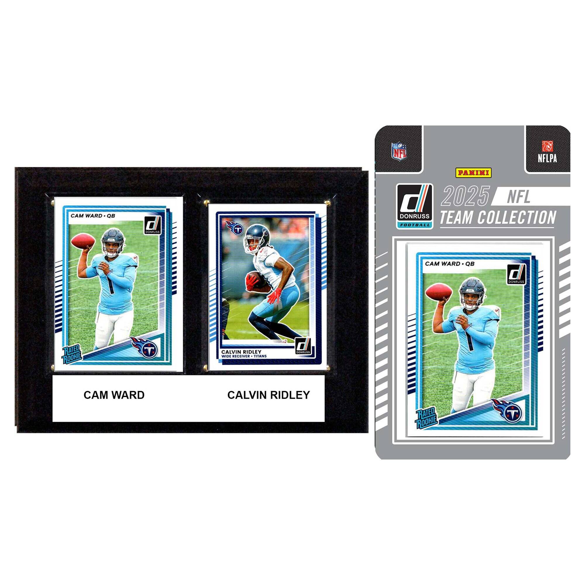 Tennessee Titans 6" x 8" Player Plaque & 2025 Team Trading Card Set