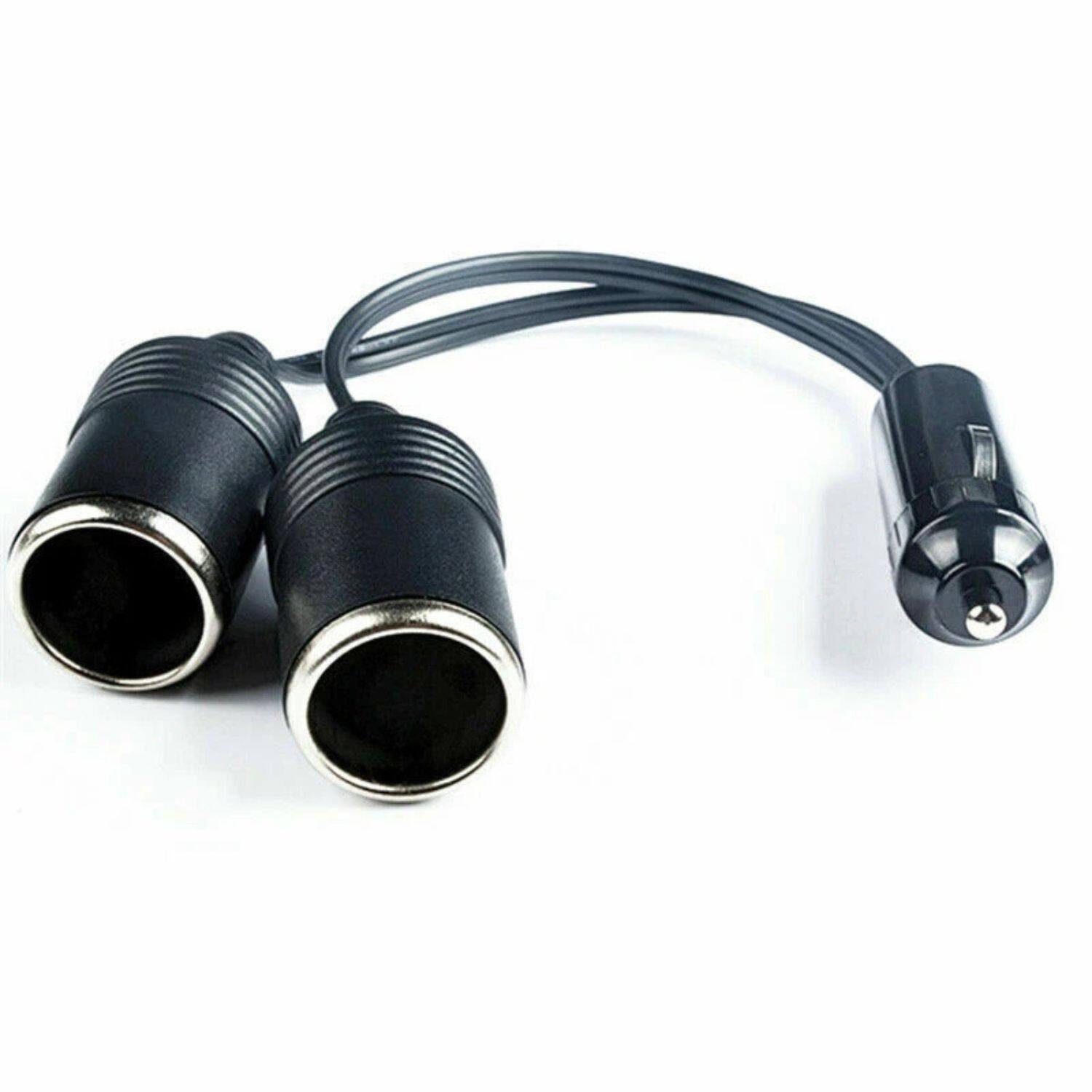 Alt View 6. Home Collection - Dual Car Cigarette Lighter Splitter Charger – 12V/24V Power Socket Adapter with Dual DC Outlets and USB Ports.