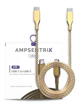 X AMPSEnTRIX infini
3 ft USB-C to USB-C
Fast charging / high-speed data transfer
www.ampsentrix.com