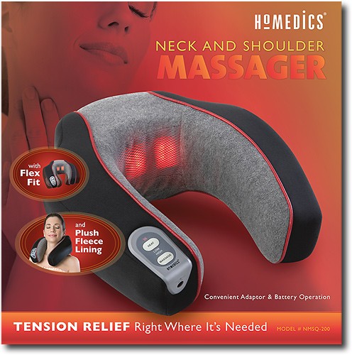 iHome SHIATSUMASSAGE Cordless Neck & Shoulder Massager with Heat  Black/Yellow iWNS20B - Best Buy