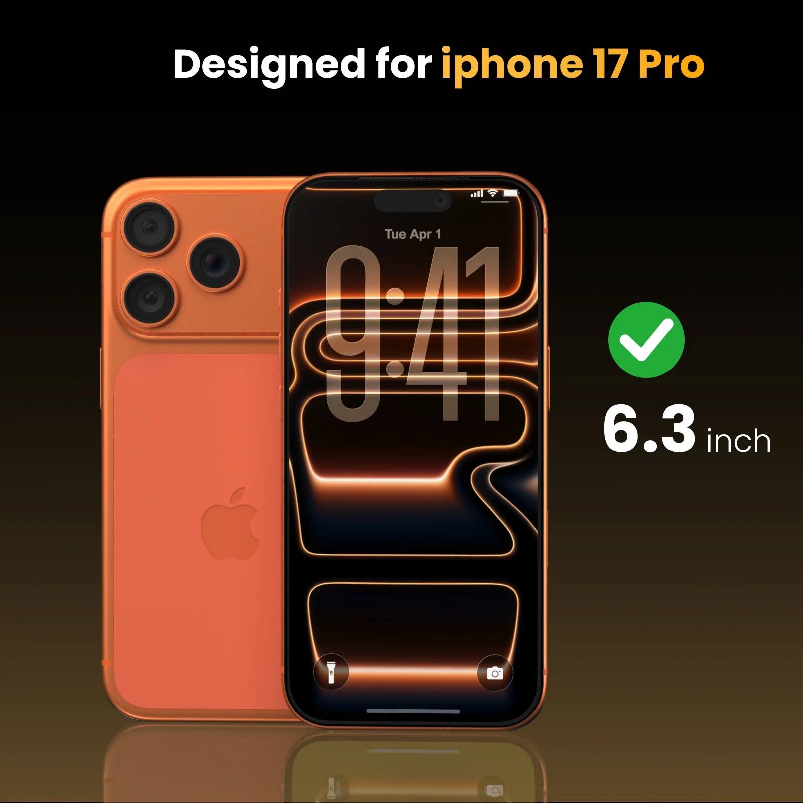 Designed for iPhone 17 Pro  
6.3 inch