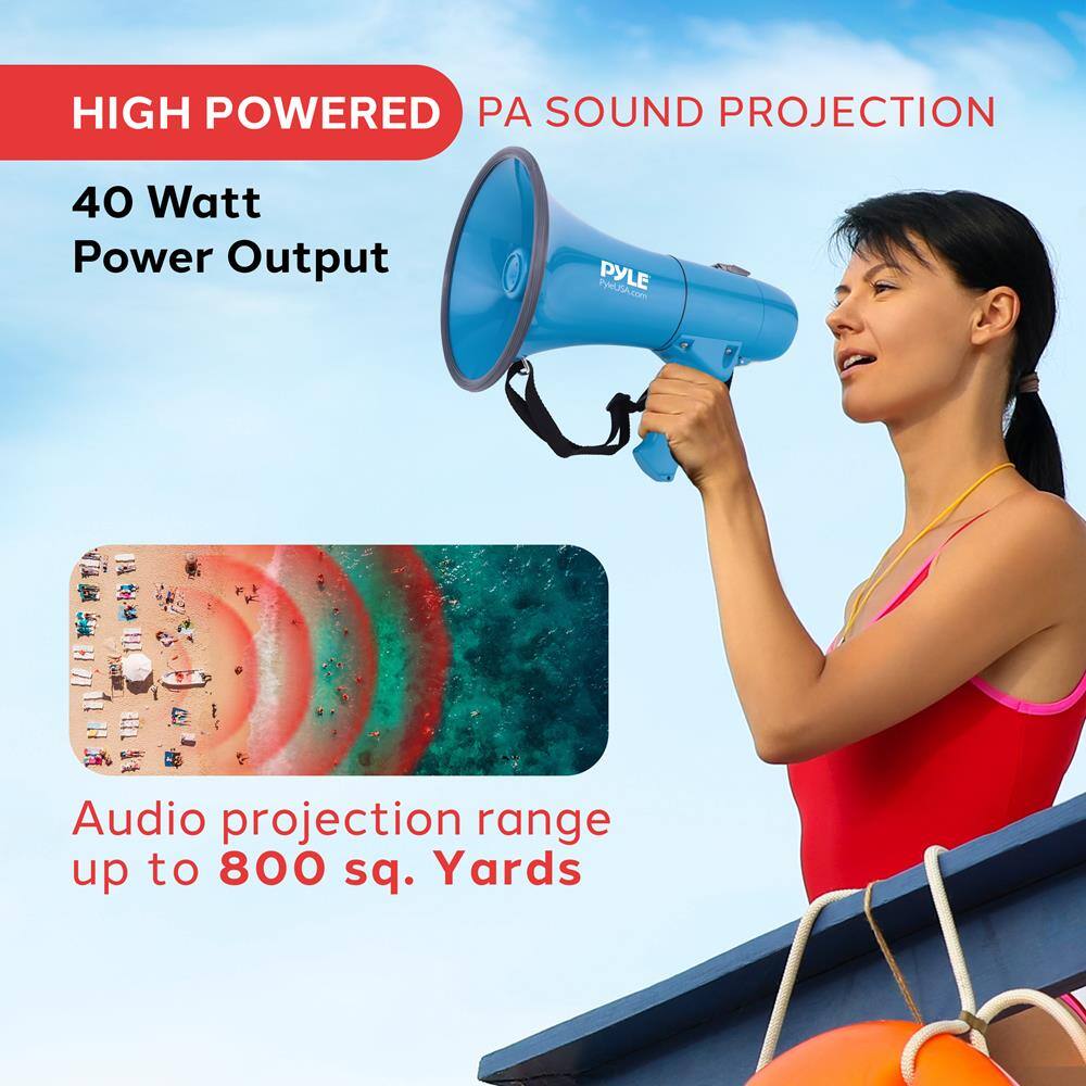 HIGH POWERED PA SOUND PROJECTION

40 Watt Power Output

Audio projection range up to 800 sq. Yards
