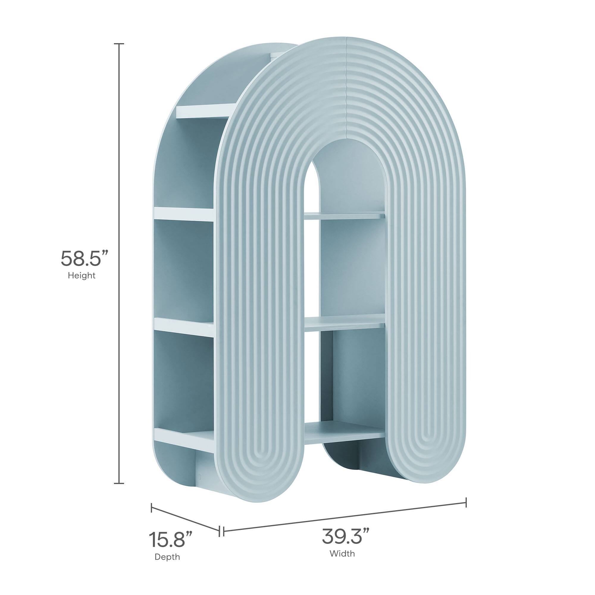 58.5" Height  
15.8" Depth  
39.3" Width