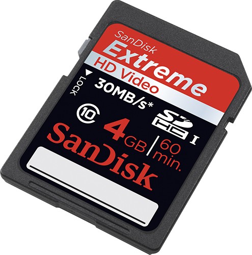 SanDisk 4GB Extreme SDHC Card