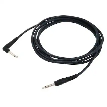 Front. D'Addario - D'Addario Classic Series 10' 1/4" TS Male Right Angle to 1/4" TS Male Right Angle Instrument Cable.
