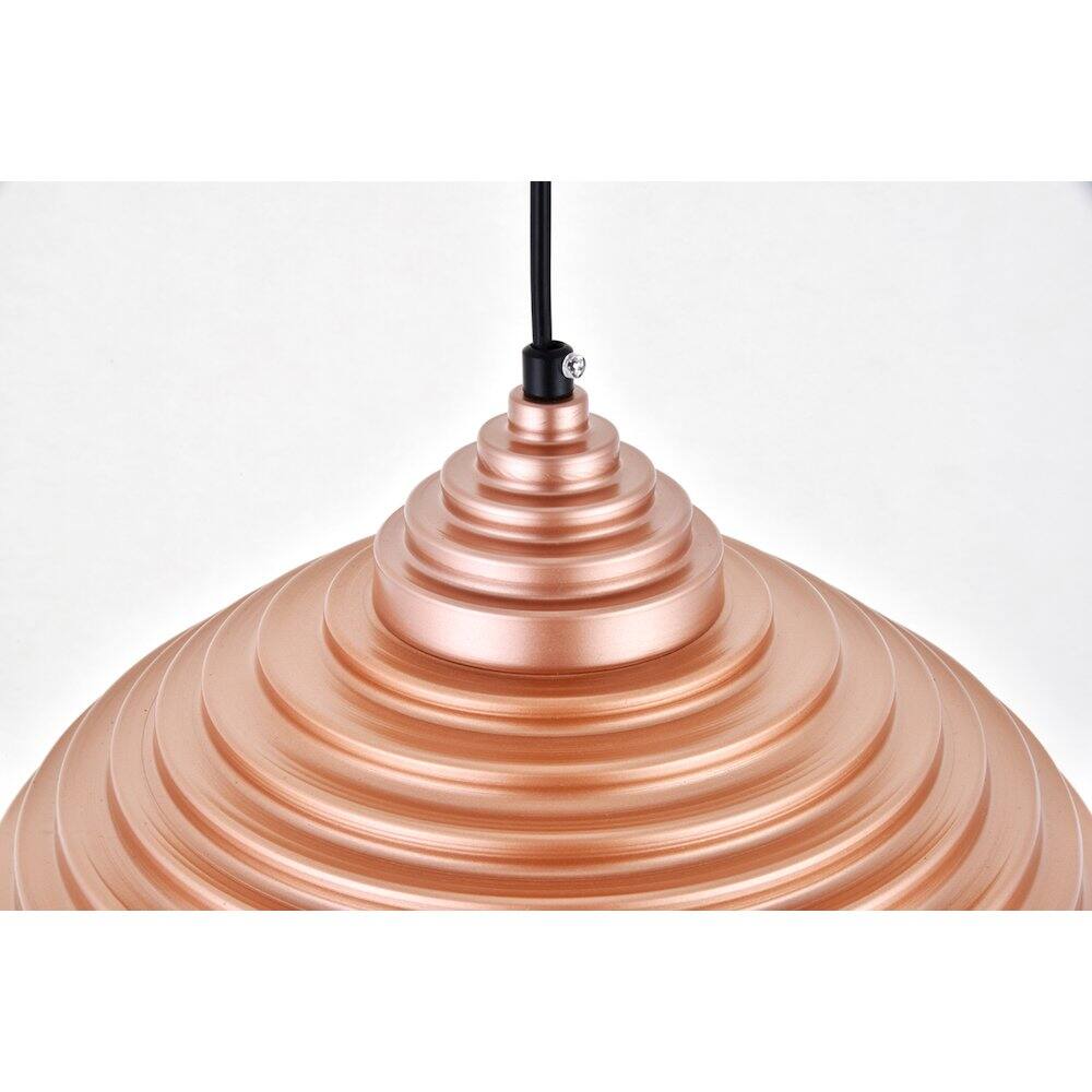 Alt View 1. Living District - Circa 1 Light Honey Gold Pendant - Honey Gold.