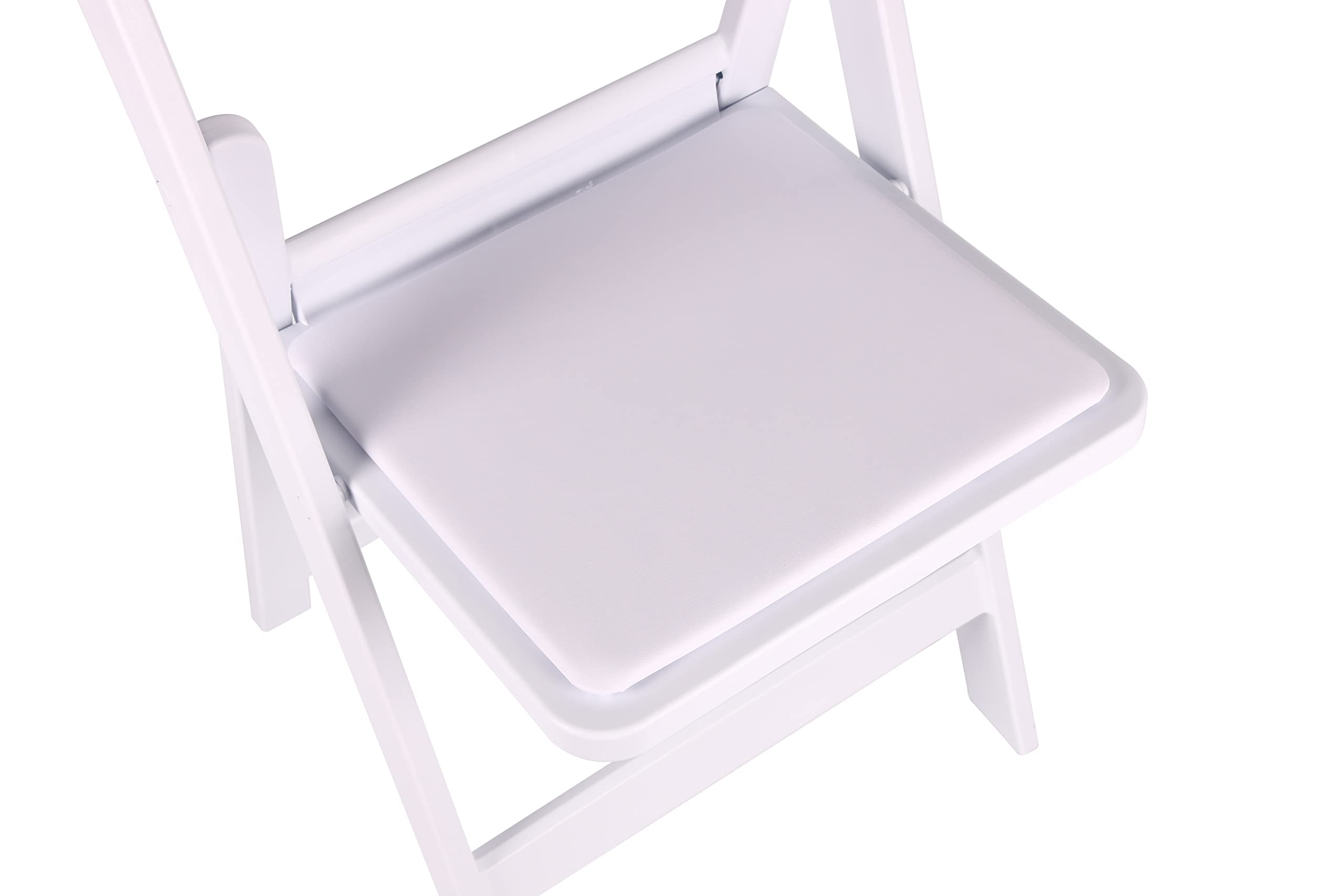 Alt View 5. JETRANSPORT - White Folding Event Chairs - Set Of 4 1000 Lb Weight Capacity Padded Seats Stackable Lightweight & Durable - White One.