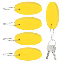 Unique Bargains - Floating Keychain, Bright Color Key Float Keyring Holder Waterproof, 5pcs - Fits Boating/Fishing/Swimming/Water Sports - Yellow
