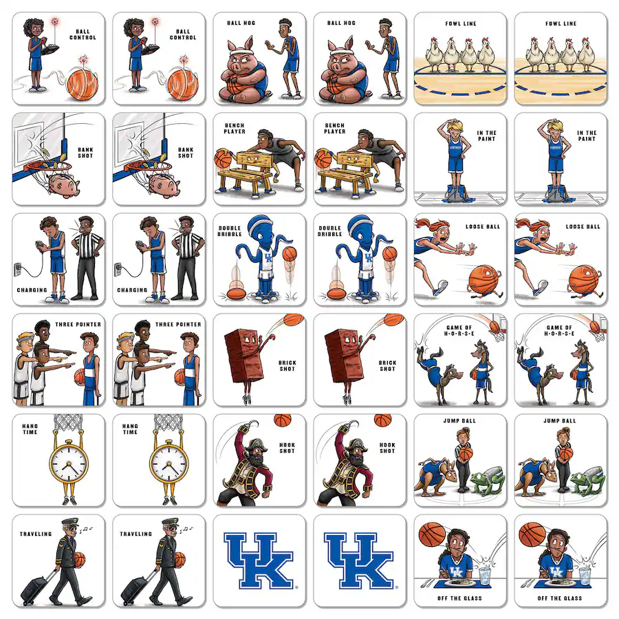 YouTheFan Kentucky Wildcats Licensed Memory Match Game Multicolor ...